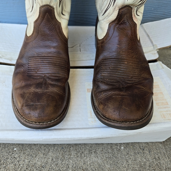 Ariat Men's Sport Horseman Leather Western Cowboy Boots Size 9.5 - Picture 3 of 8